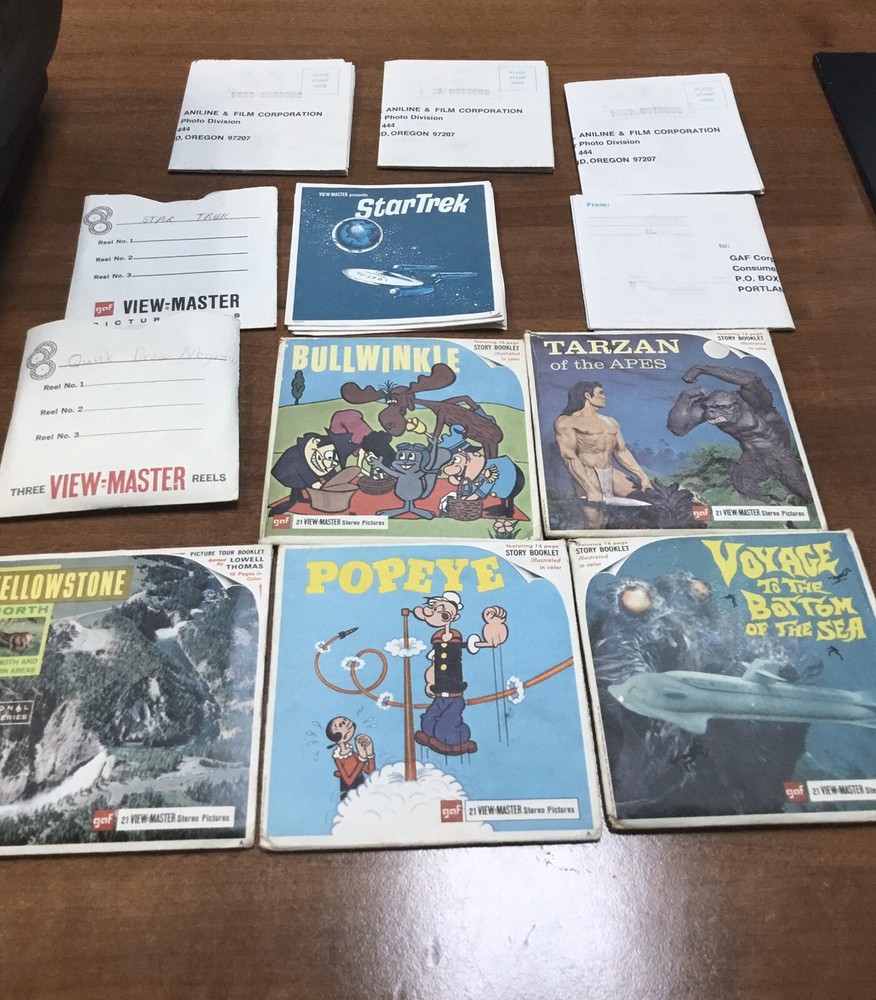 Gaf Viewmaster 100 Deluxe Projector With Case And Slides Works