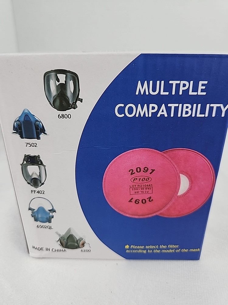 P100 Particulate Filter 2091 Multiple Compatibility 10 Pieces Sealed