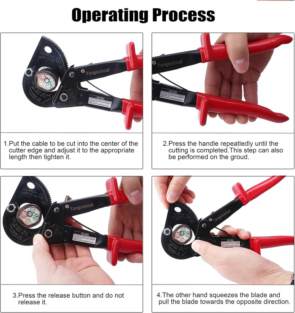 Yangoutool Heavy Duty Ratchet Cable Cutter