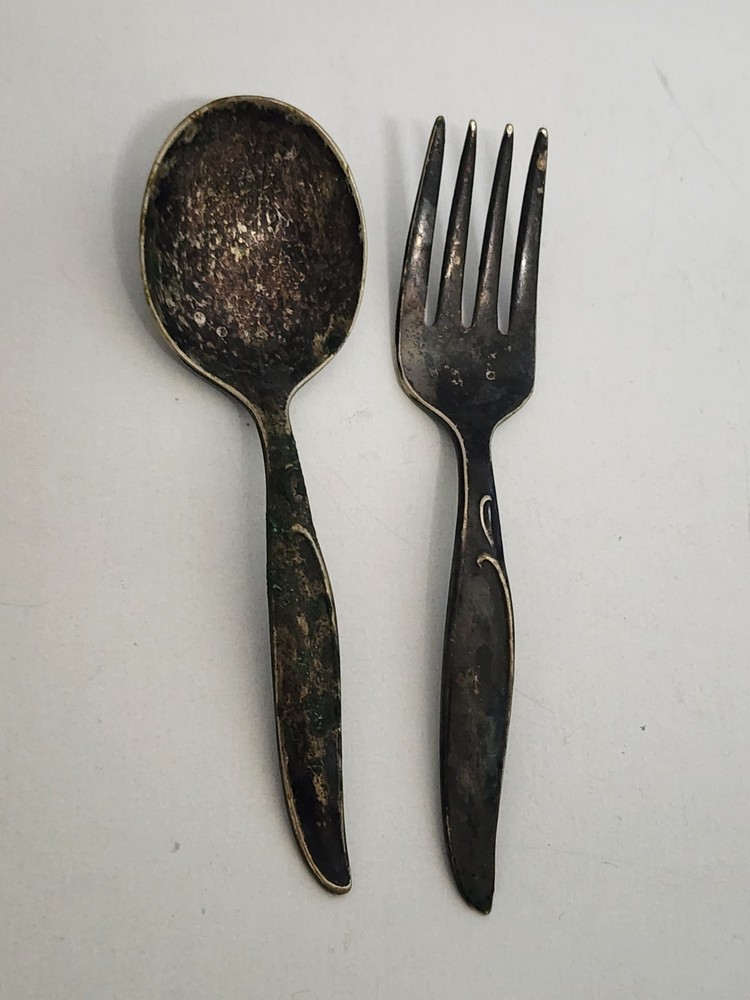 Vintage William Rogers Silverplate ? Minature Fork and Spoon