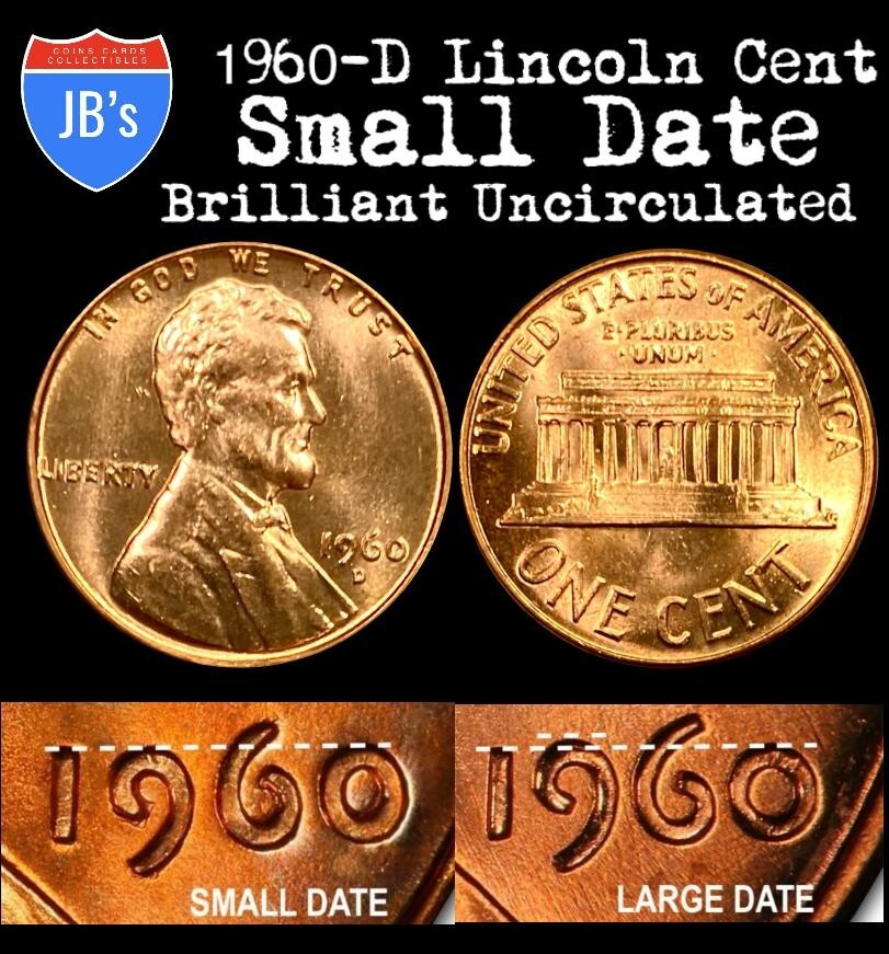 1960 D SMALL DATE Lincoln Memorial Cent BRILLIANT UNCIRCULATED *JB's Coins*