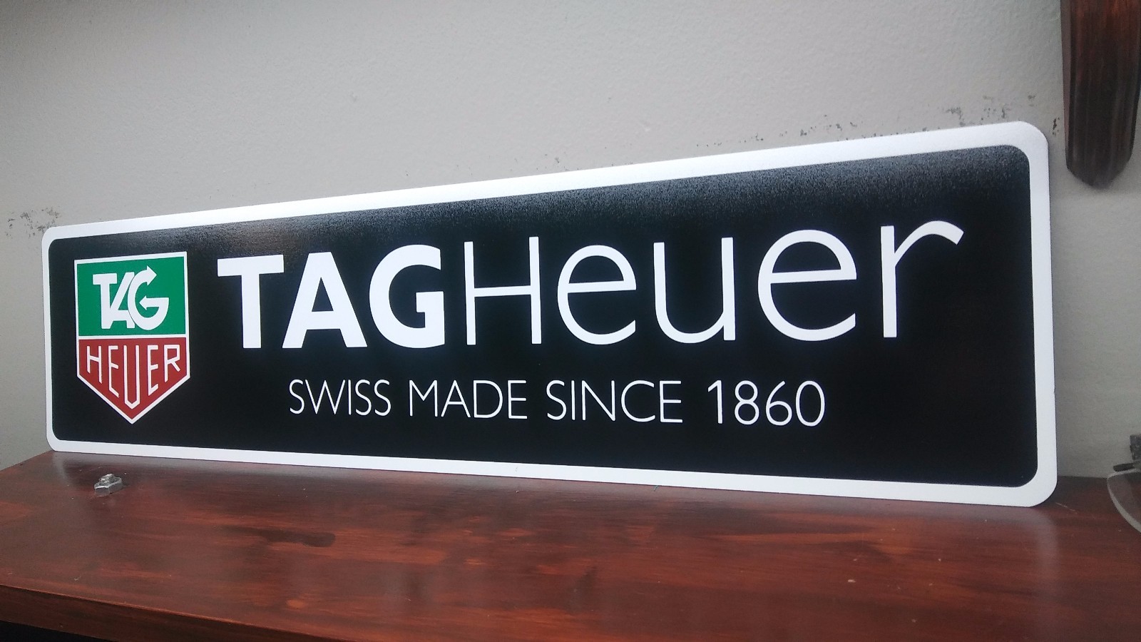 TAG Heuer logo Aluminum Sign 6" x 24"