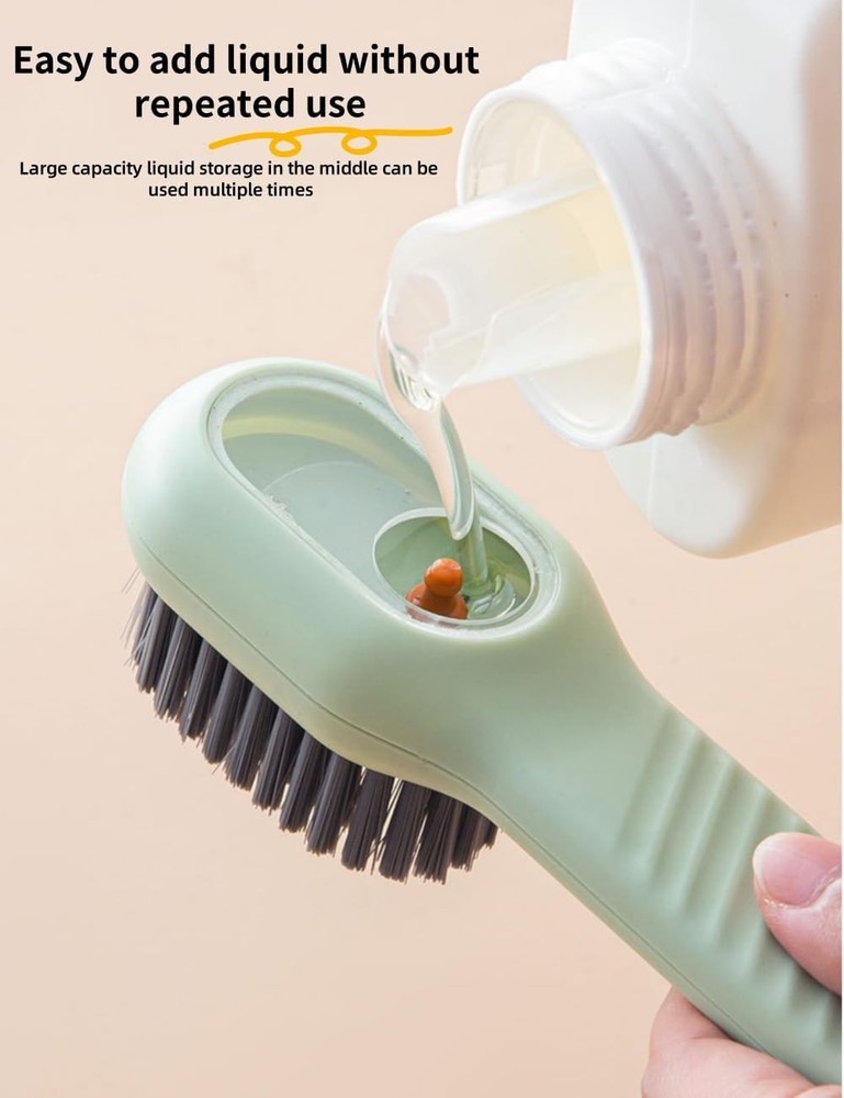 luvilly2Pack Multifunctional Laundry Brushes, Cleaning Brush with Soap Dispenser