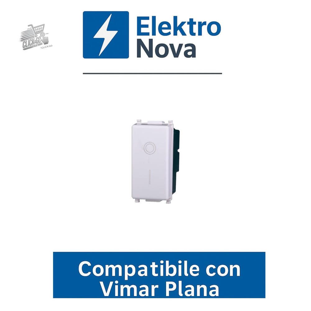 2P 16A White Compatible Vimar Plana 0402 Bipolar Switch