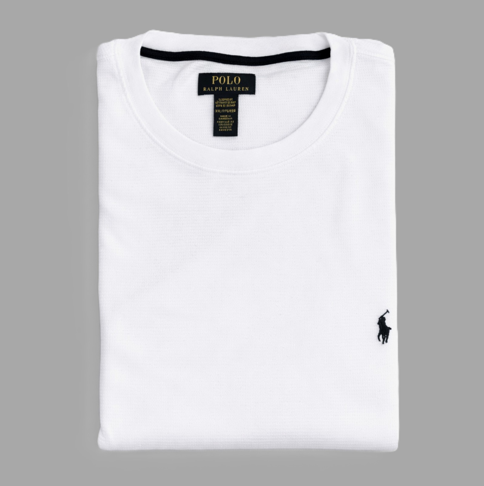 NWT - POLO RALPH LAUREN Mens Waffle Knit Thermal Long Sleeve Shirt WHITE - S-XXL