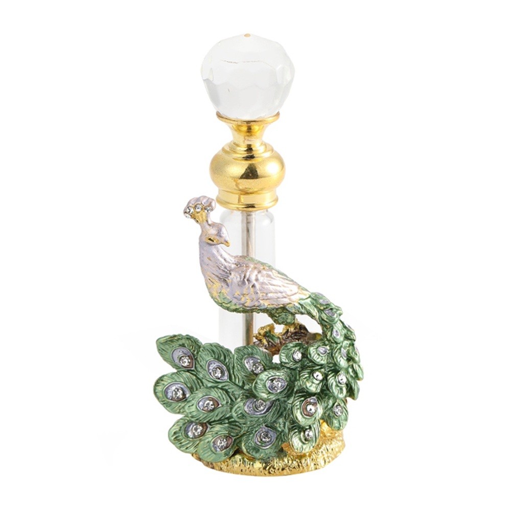 Refillable Peacock Perfume Bottle Vintage 7ml Toner Cosmetic Container 2 Pattern