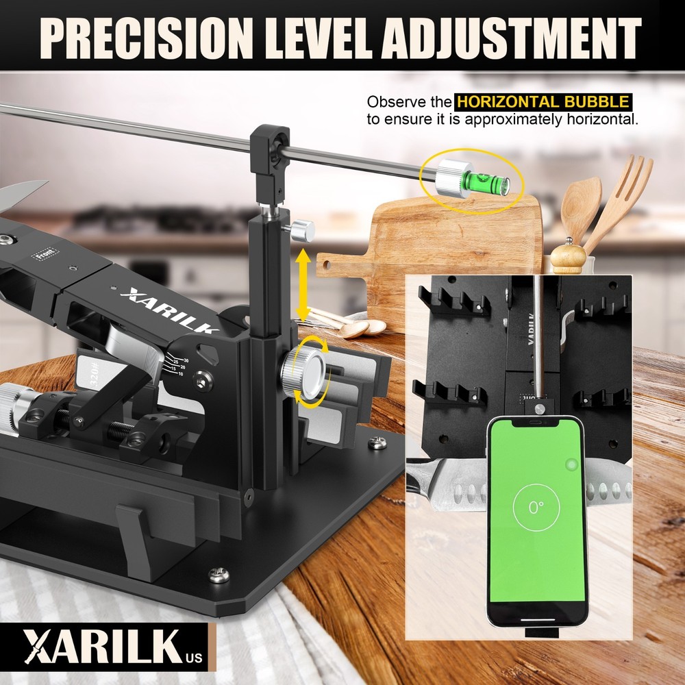 Upgraded XARILK Professional Knife Sharpening System GEN2,Knife Sharpener Tool