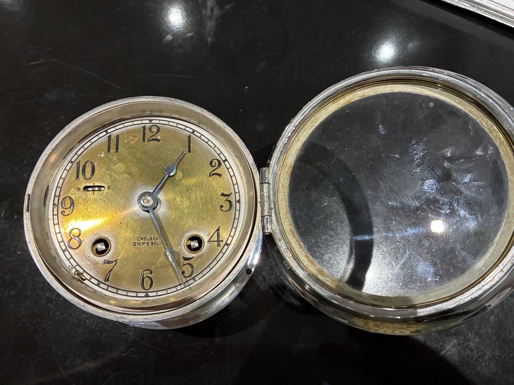 Vintage Chelsea Ships Bell Clock