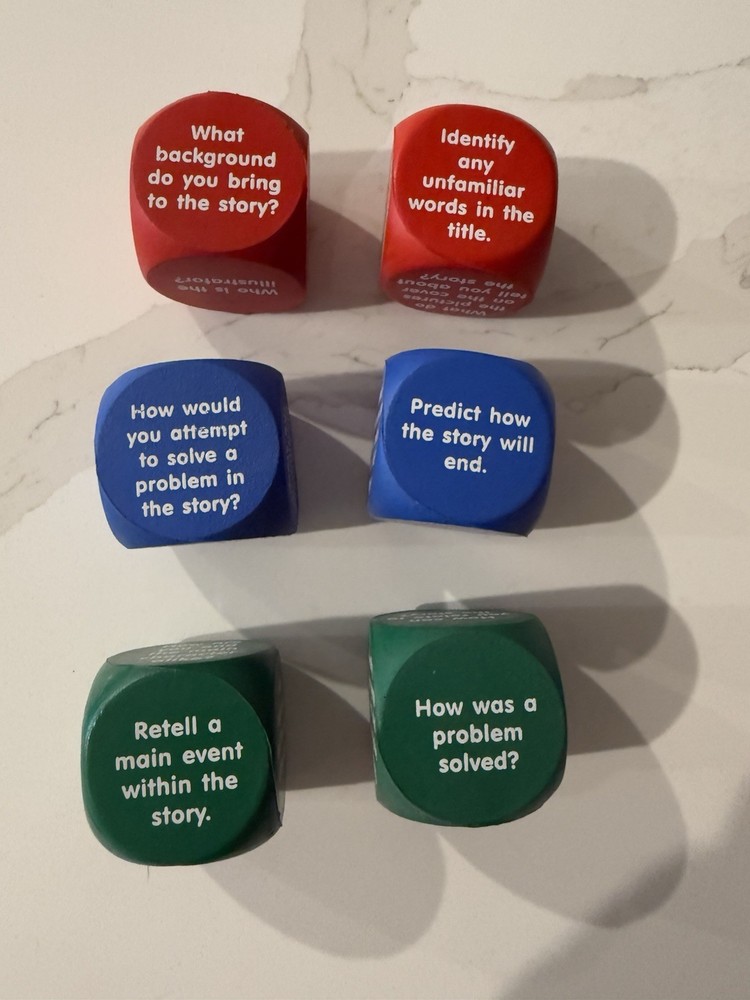 Learning Resources Reading Comprehension Cubes Homeschool Soft Foam Set 6 Guided