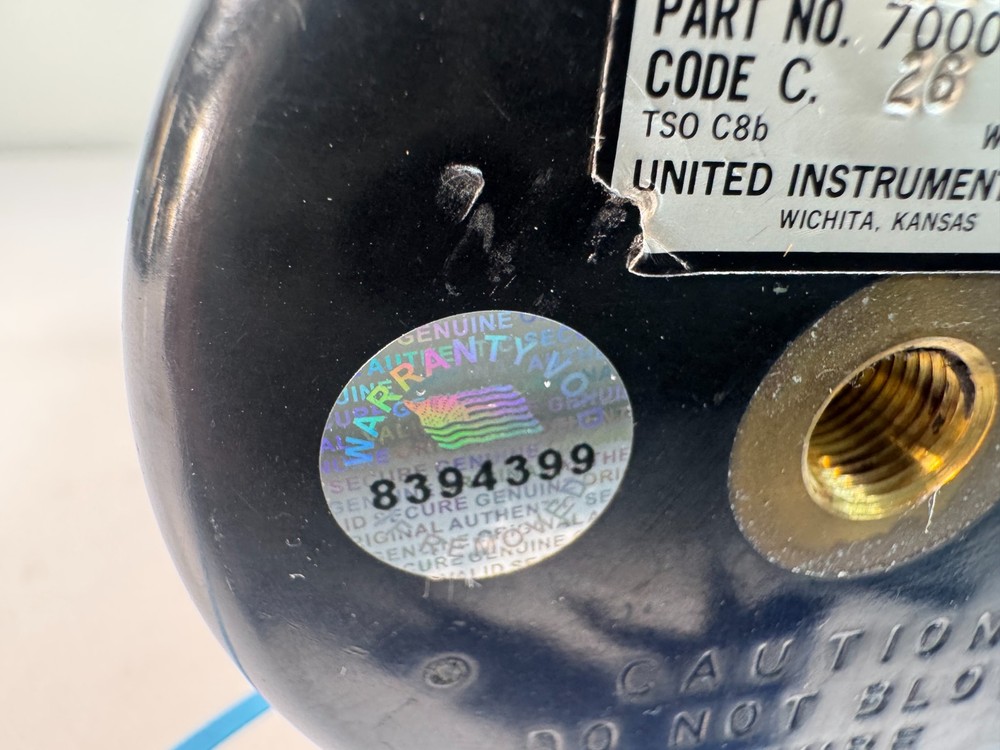 United Instruments 7000 Vertical Speed Indicator VSI 0-2000FPM TSO-C8b