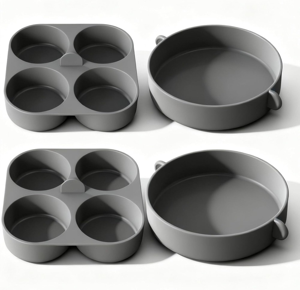 Silicone Egg Bite Molds 4pcs Large Mini Instant Pot Sous Vide