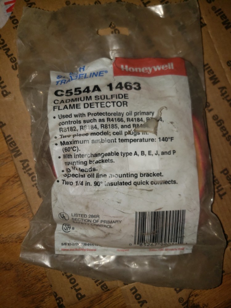 HONEYWELL FLAME DETECTOR C554A1463 (NEW)