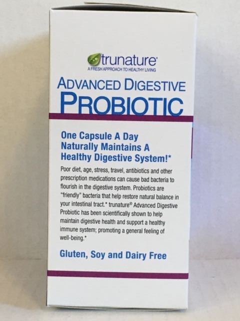 trunature ADVANCED DIGESTIVE PROBIOTIC 100 Capsules