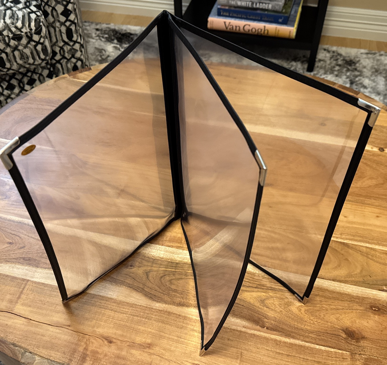 30 Restaurant Menu Covers 8.5x14" 3 Page 6 View Cafe Club - Black