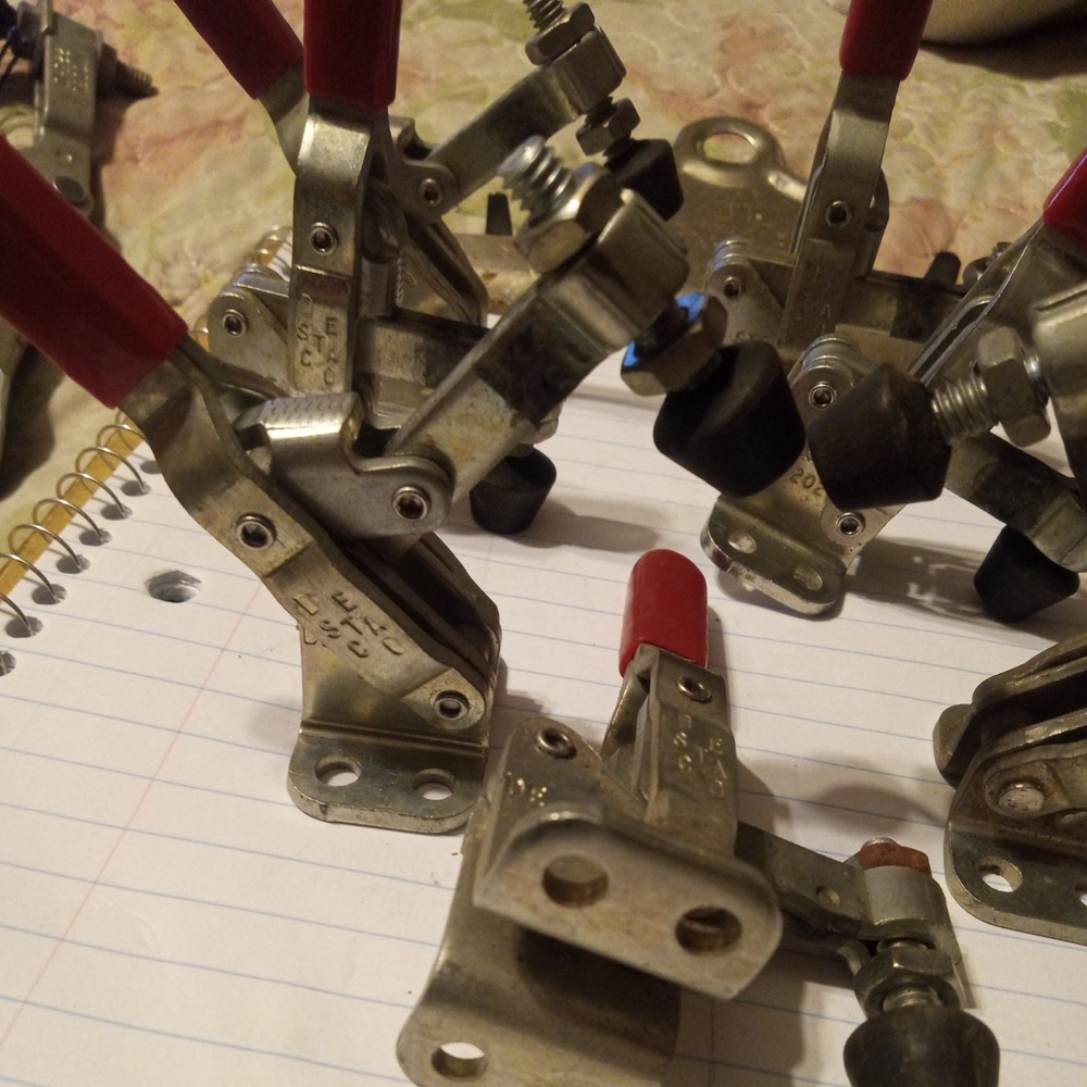 DE-STA-CO. No.202 VERTICAL HANDLE TOGGLE CLAMPS,exc. condition