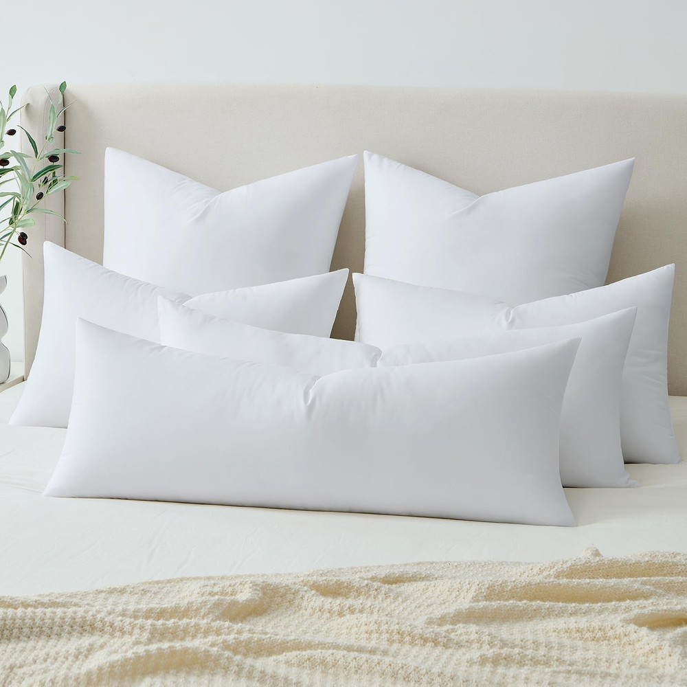 MIULEE 16x20 Synthetic Down Alternative Pillow Insert Fluffy Soft Throw Pillow C