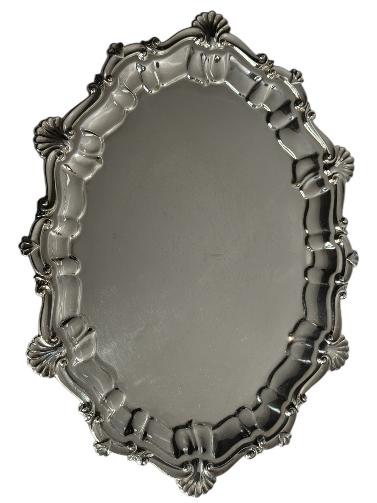 Antique Elkington Silver Plate Salver Tray