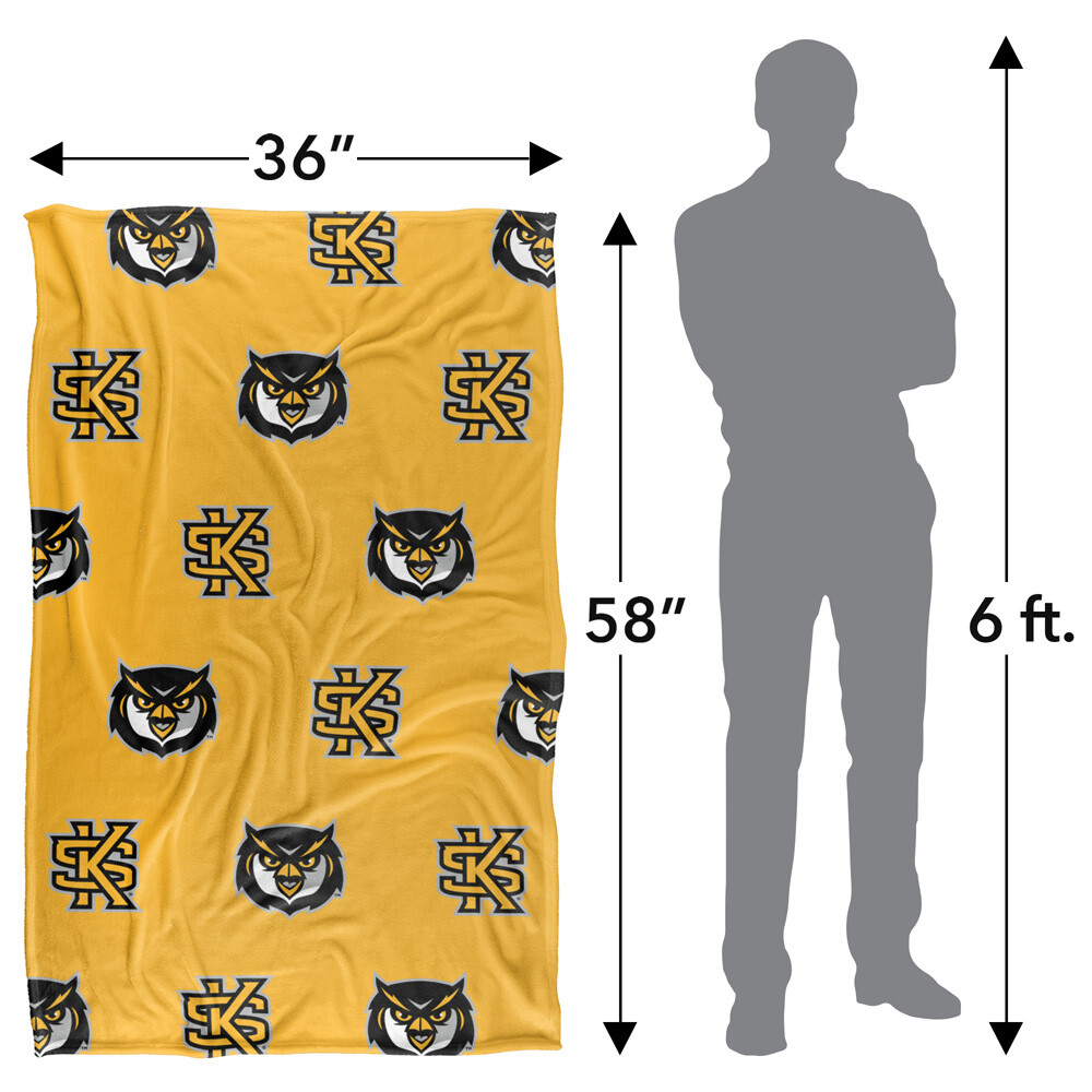 Kennesaw State University Logo Pattern Silky Touch Super Soft Throw Blanket