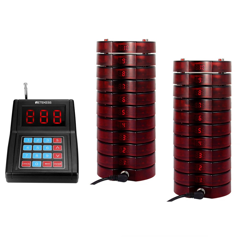 RetekessTD165 Pagers for Restaurants Wireless Pager System Queuing 20 Buzzer Bar