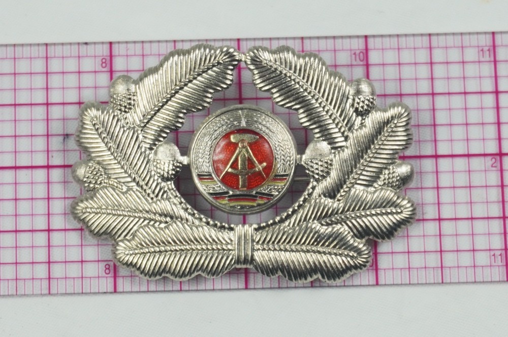 East German Officer Visor Cap Device + Collar tabs combo