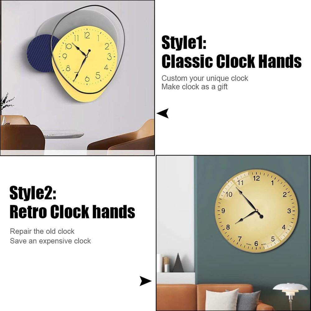 EMOON Clock Movement Mechanism Kit with 2 Pack Long Spade Hands, Quartz Clock...