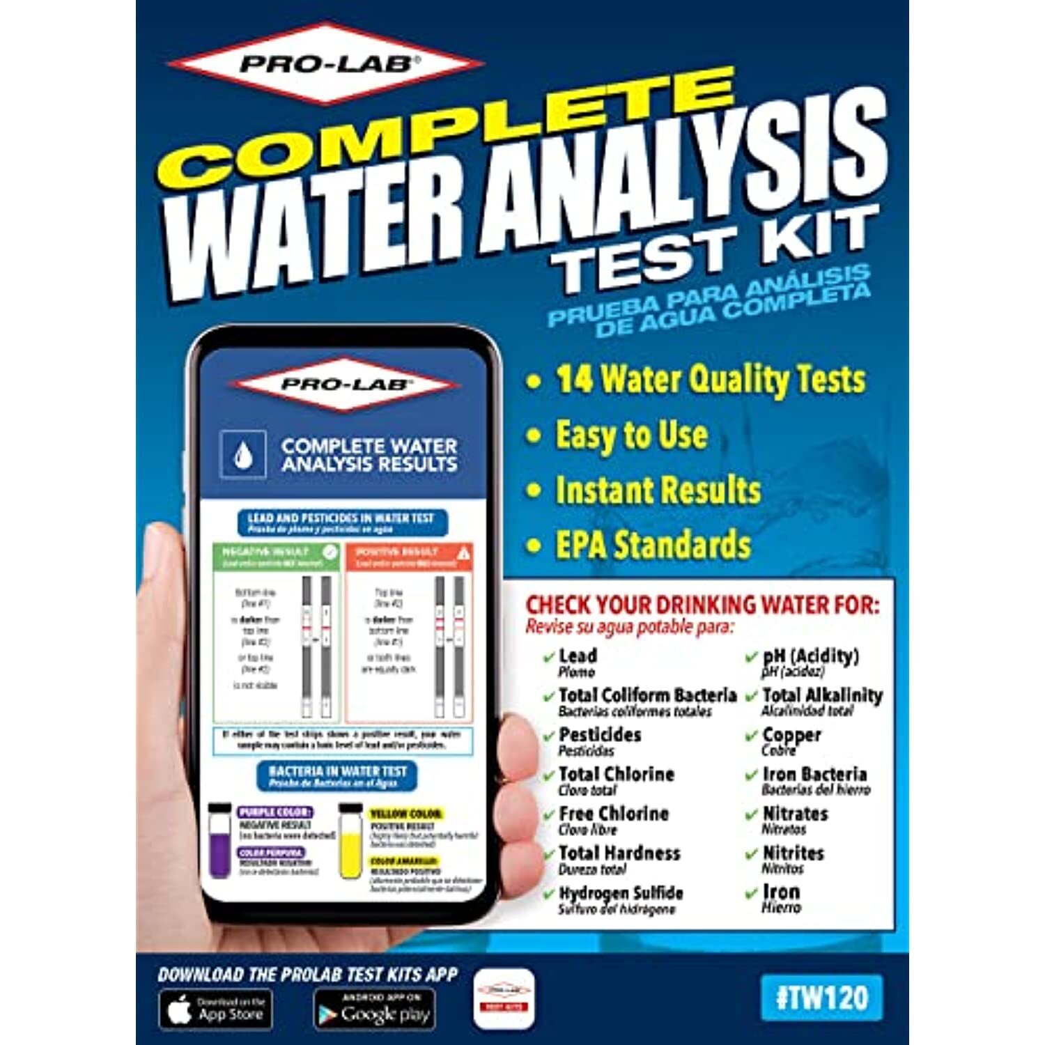 ProLab Drinking Water Test Kit for Home Tap and Well Water - Easy to Use Test