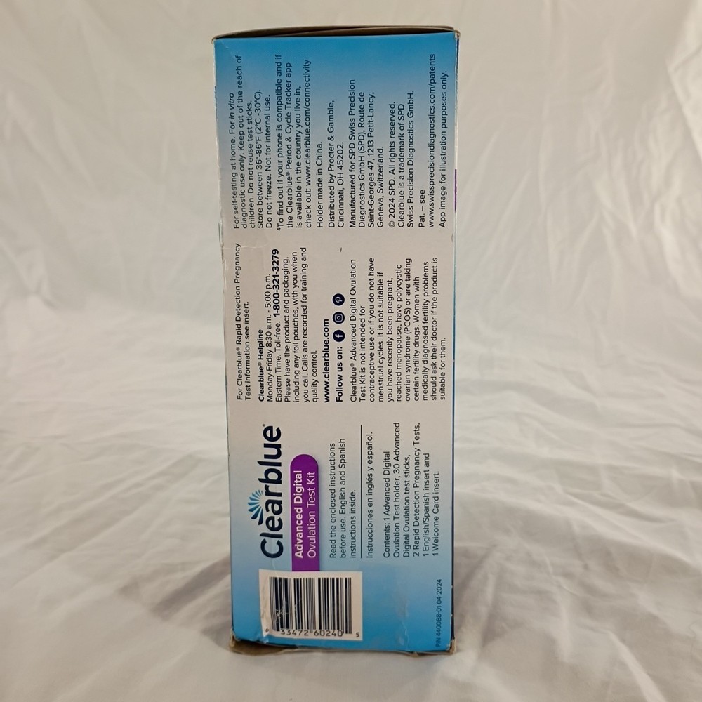 Clearblue Advanced Digital Ovulation Test Kit 30 Ovulation +Two Pregnancy Tests
