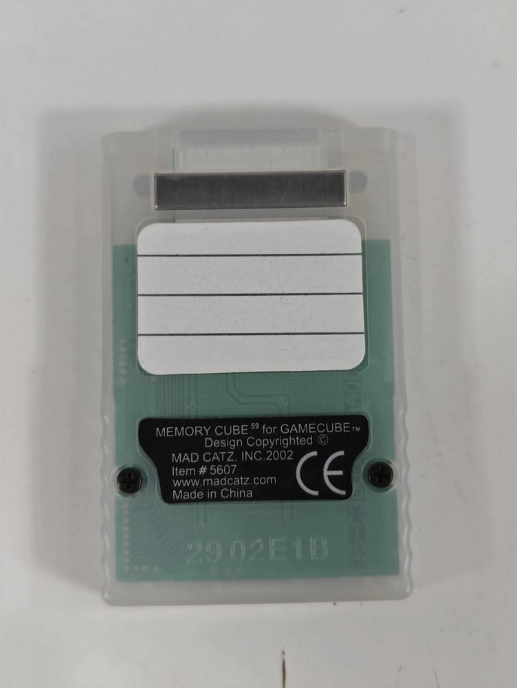 Mad catz GameCube Memory Card Memory Cube 1x 2004, 59 Blocks, CLEAR 5607