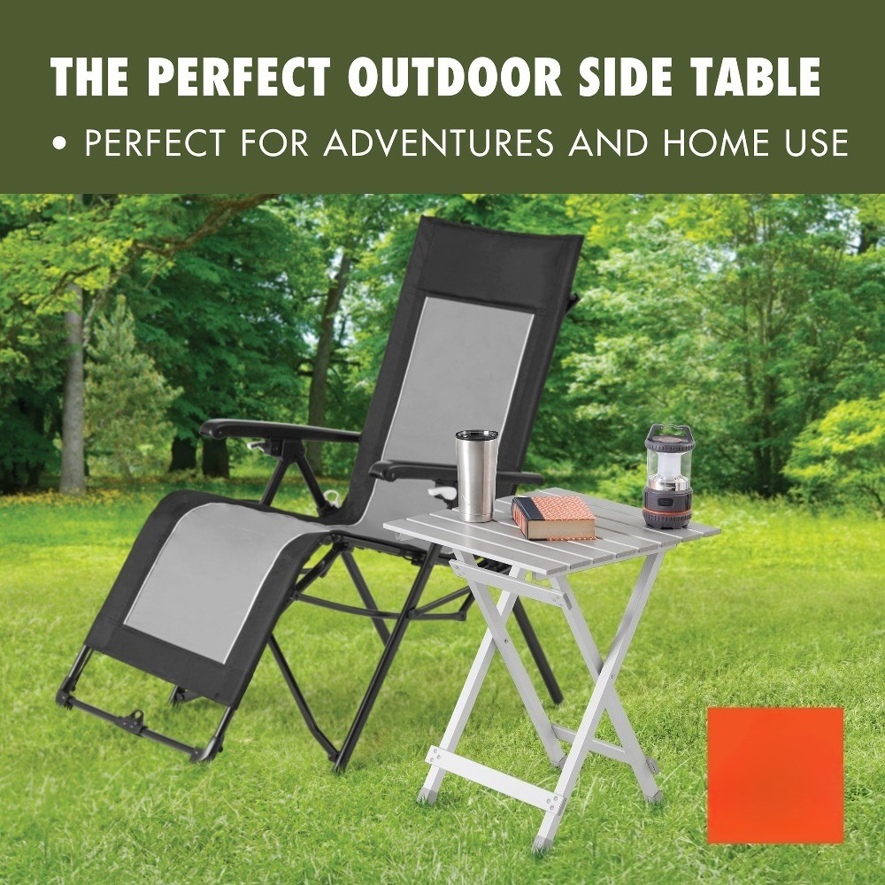 Aluminum Camping Table, Silver