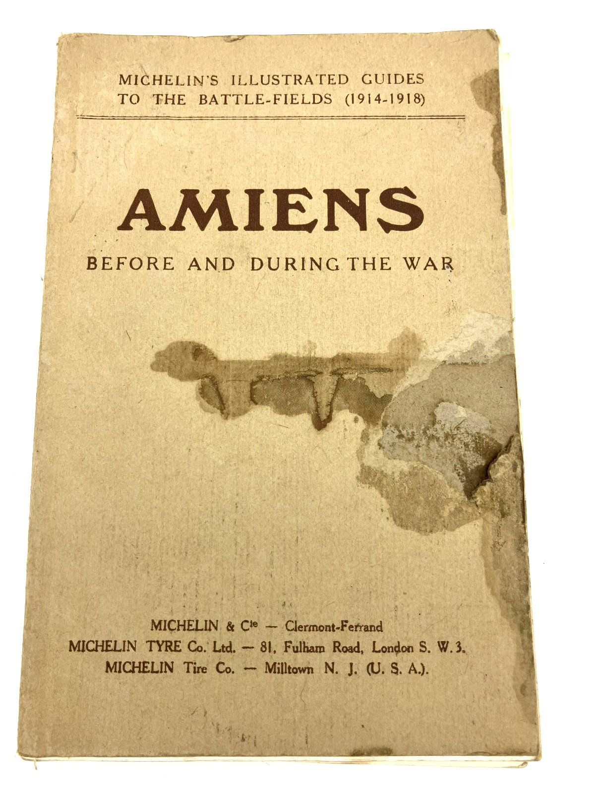 Antique 1919 WWI AMIENS Before And During The War Michelin Illustrated Guide