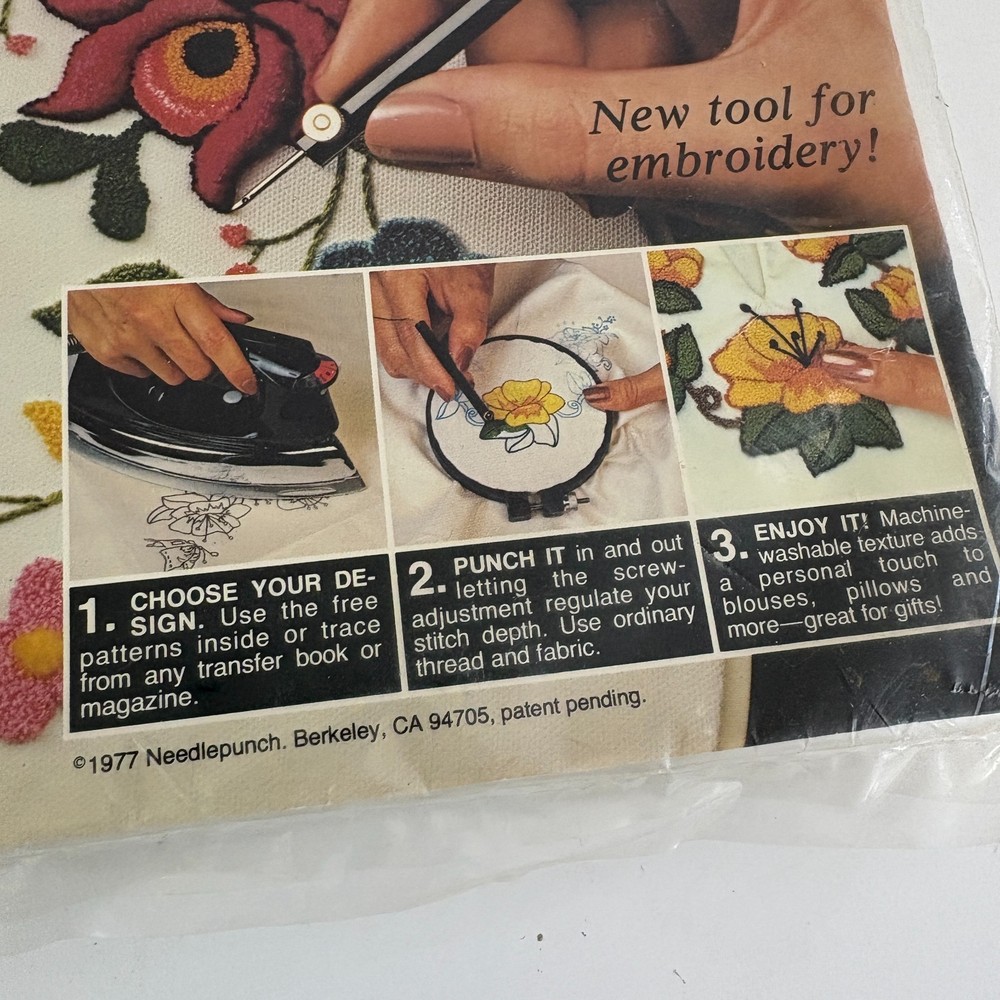 Needle Punch Toolset No. 101 1977 New + Patterns & Instructions