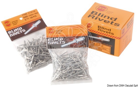 OSCULATI SS Stud Standard Head 4x16 mm 100-Pcs Display Bag