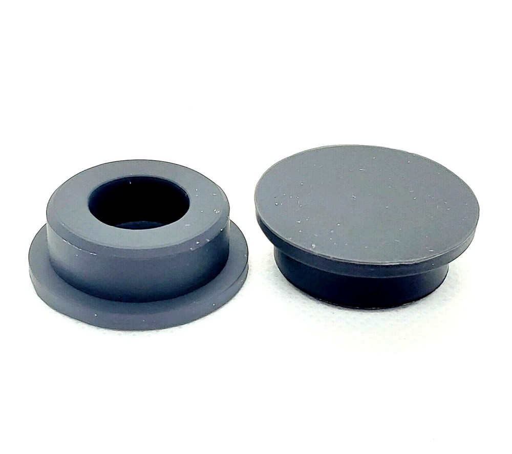 1" Hole Plugs Black Silicon Rubber Push In Compression Stem Solid Cover Seals