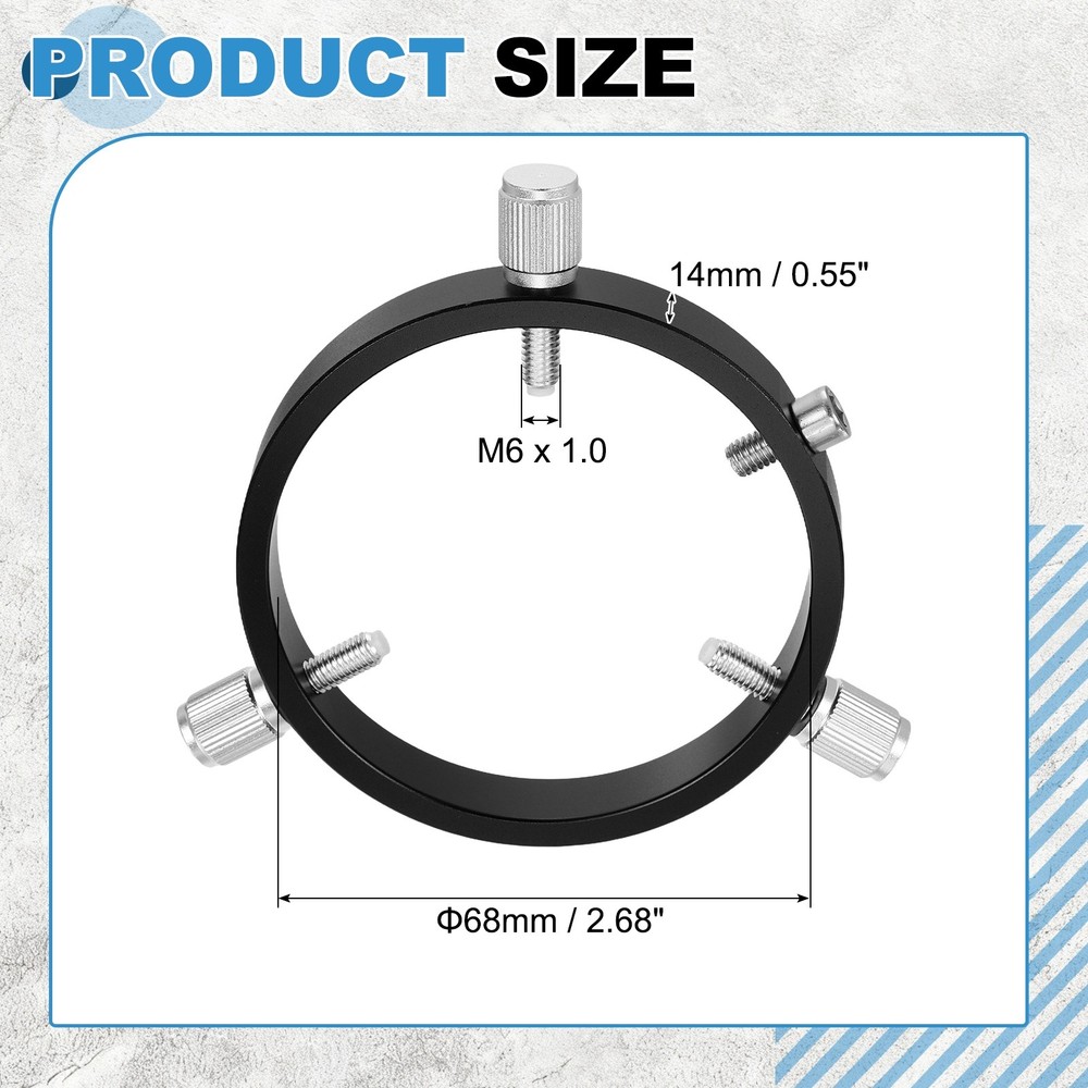 80mmD Adjustable Guiding Scope Rings, Metal Guide Scope Rings, Black