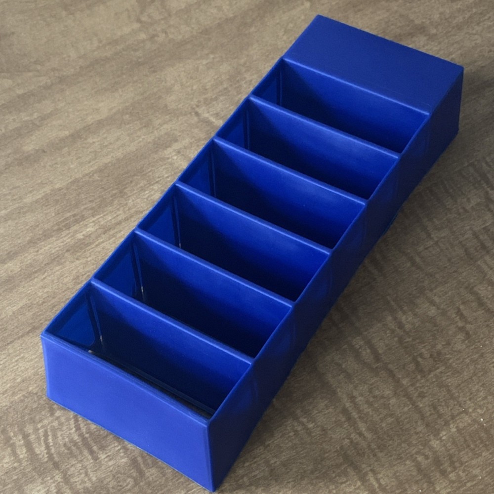 Blue Plastic Divided Storage Bin Organizer/Sorting Tray/Displayer