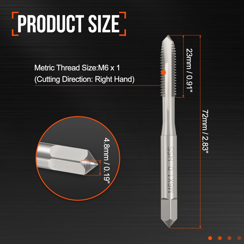 M6x1 Spiral Point Plug Threading Tap Polished Screw Tapping