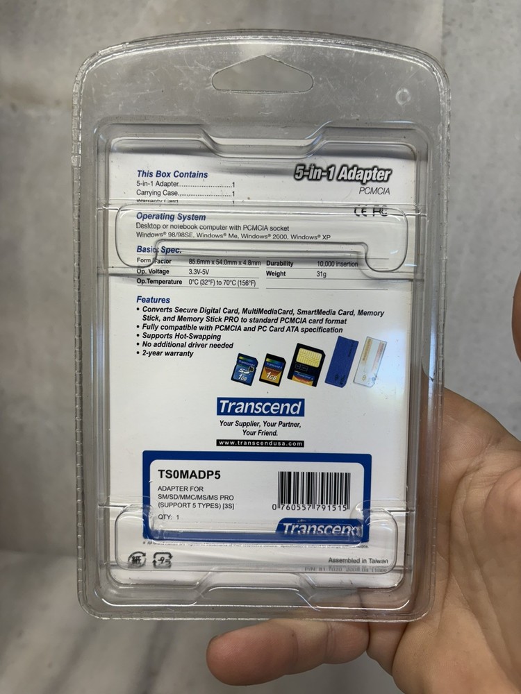 TRANSCEND 5 in 1 Adapter TS0MADP5 + Compact Flash Adapter TS0MCF2PC