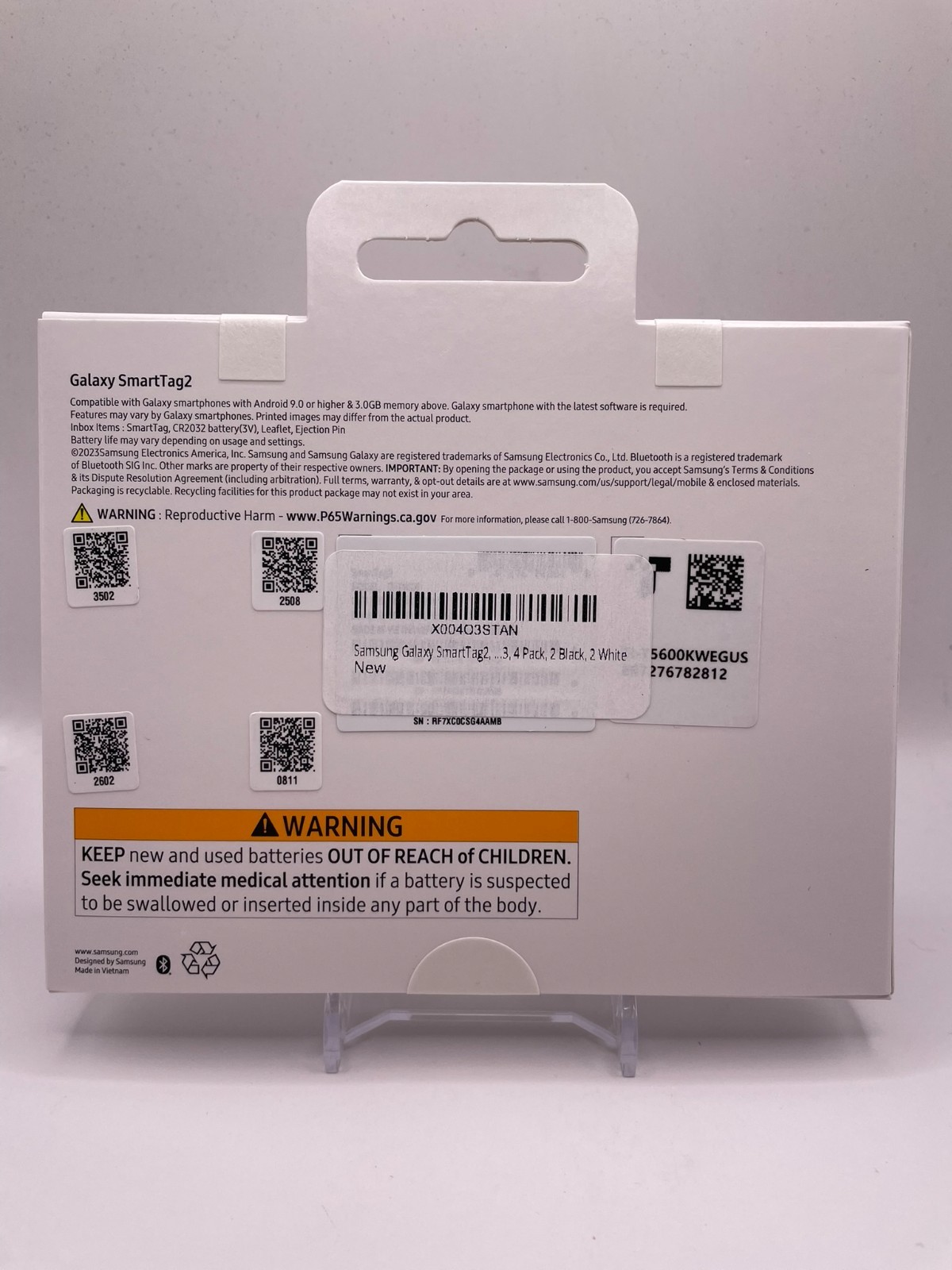 Samsung Galaxy SmartTag2 4Pack Black White EI-T5600KWEGUS BRAND NEW SEALED