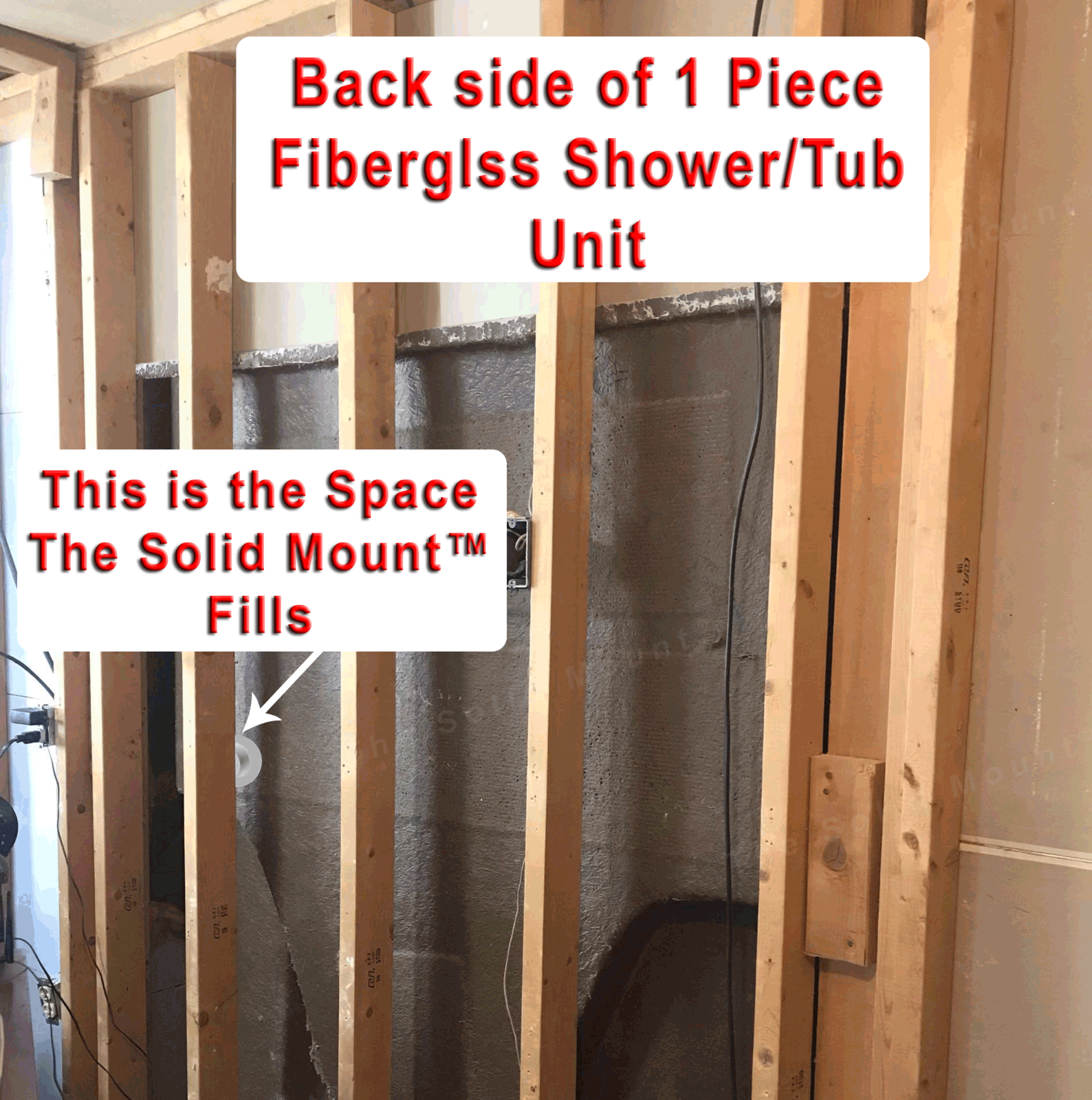 Grab Bar Mounting Kit for Fiberglass Showers ~ The Solid Mount®