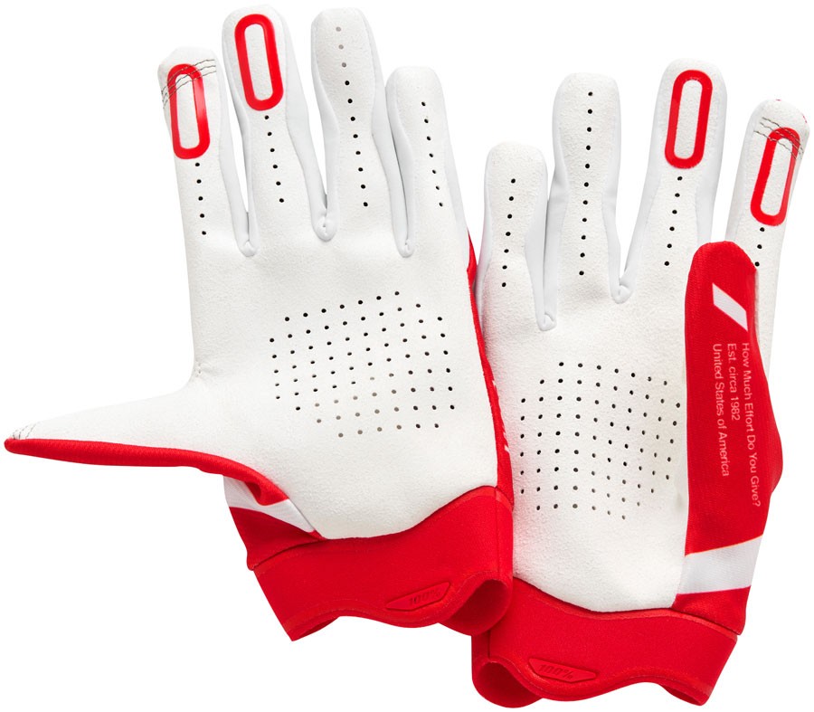 100% Itrack Gloves - Red, Medium