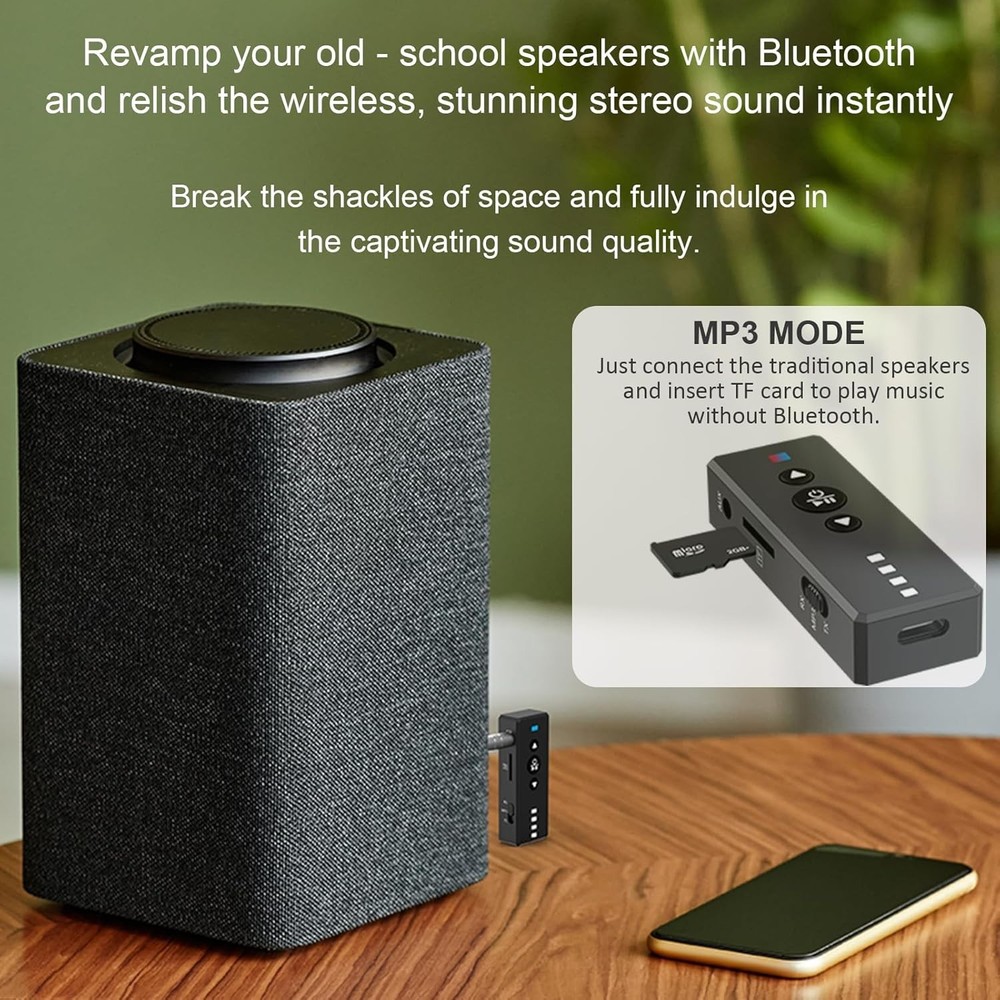 Lightweight Bluetooth 5.4 Transmitter & Receiver - Audio Streaming Made Simple