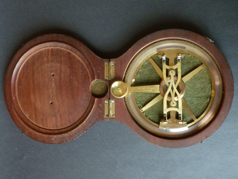 Small Plotting Protractor Harris 17 Holborn London Marking Compass 1835 Antique