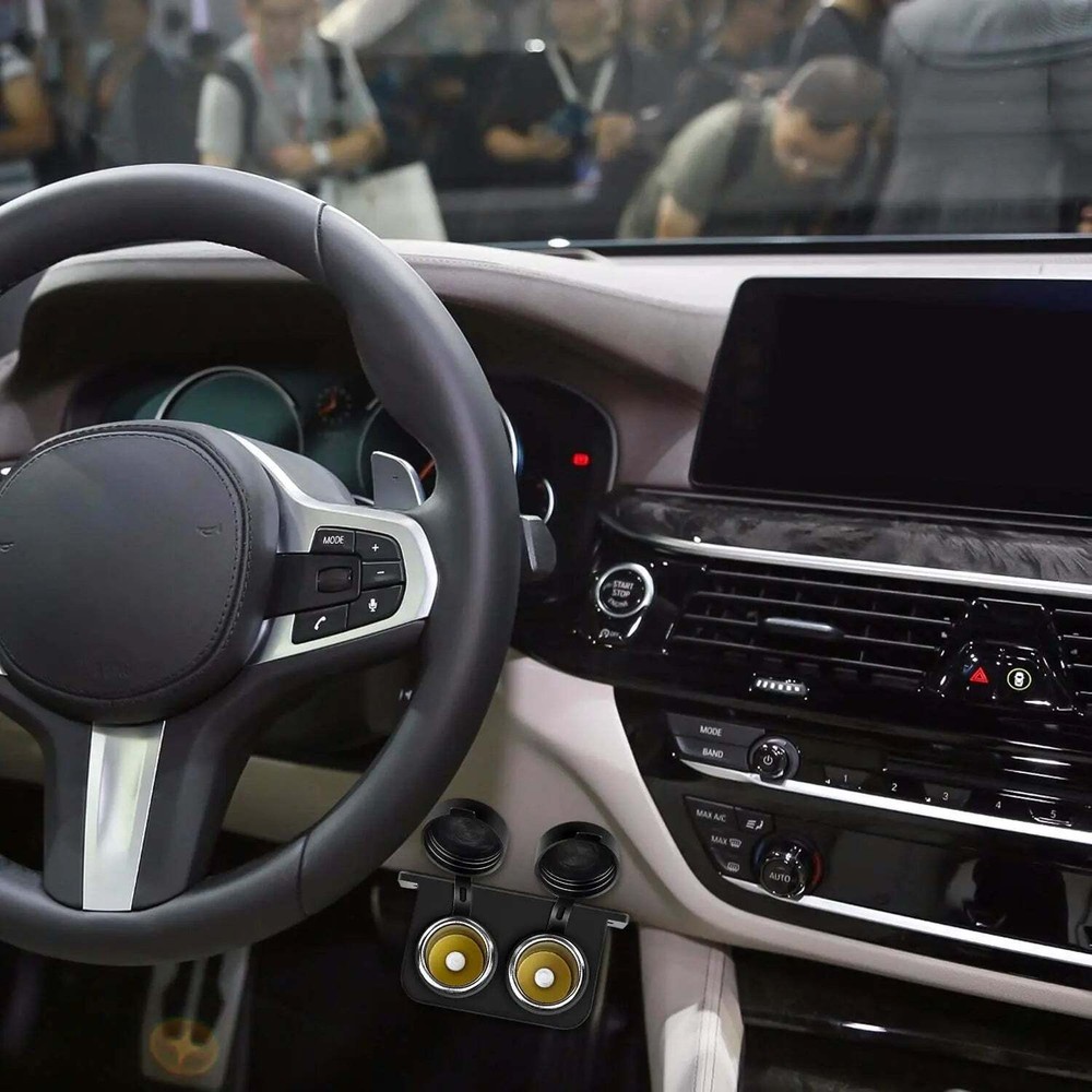 Nilight Dual Cigarette Lighter Socket with Wire 12V Dual Power Plug Replacement