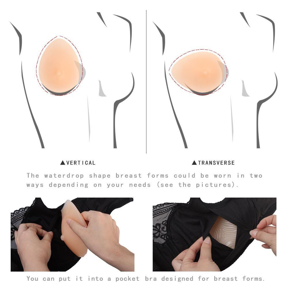 Silicone Breast Forms Bra Mastectomy Prosthesis Insert Pad 1 Pair