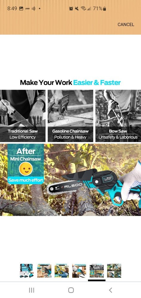 RLSOO Mini Electric Chainsaw