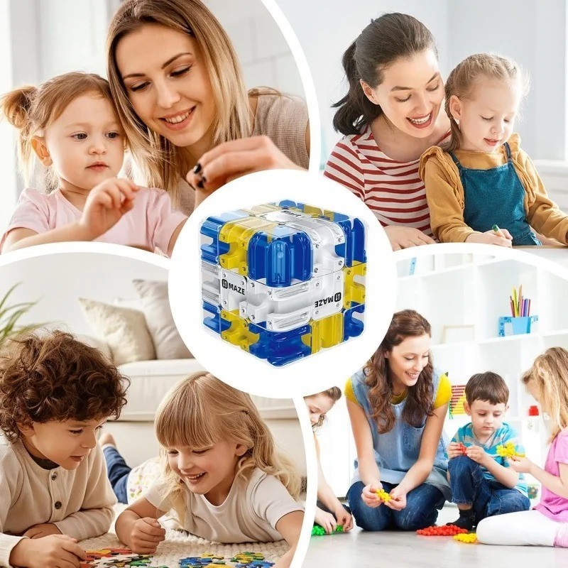 3D Labyrinth Puzzle Maze Cube - Engaging Brain Teaser Toy, Improve Spatial*