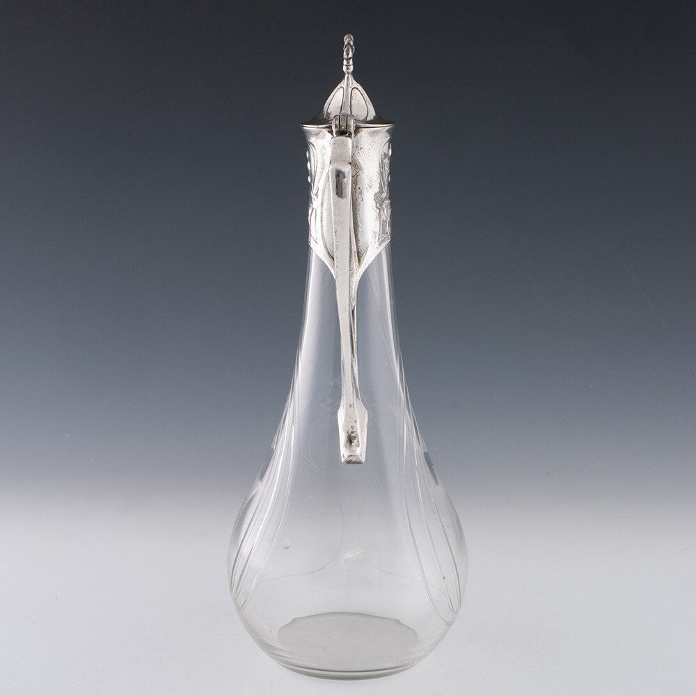 WMF Claret Jug with Silver Plated Mount c1905