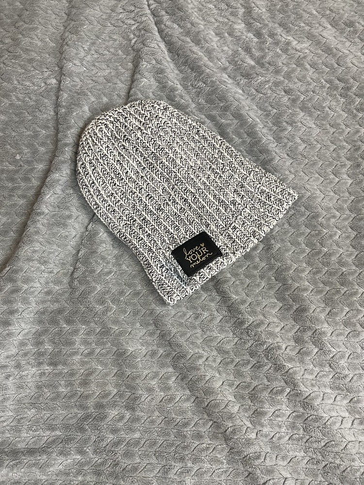 Love Your Melon Grey Knit Slouch Hat
