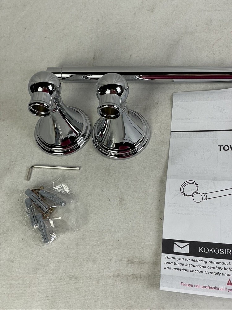 KOKOSIRI Polished Chrome 24" Towel Bar