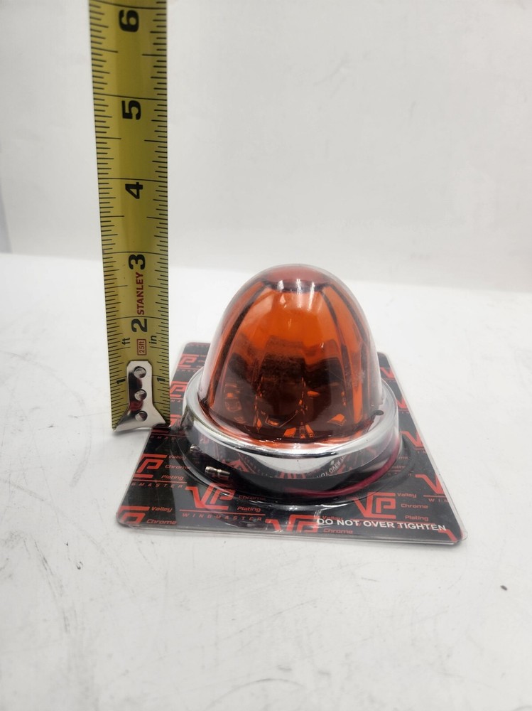 WATERMELON Amber Glass Surface mount LED 3 wire